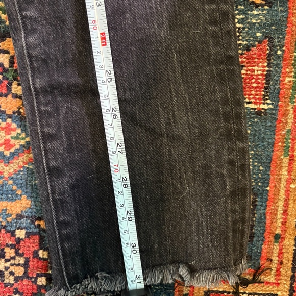 TOM FORD Slim Black Ankle Jeans W/Raw Hem - 4 (3 hidden) Buttons - Picture 8 of 10